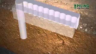 Secant Pile Wall Construction Methodology [upl. by Mame]