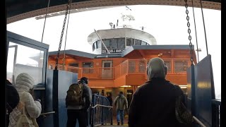 Staten Island Ferry A Stunning 4K Journey Through NYCs Cloudy Skies [upl. by Assert]