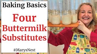 How to Make Buttermilk Substitute  4 Simple Substitutions  Baking Basics [upl. by Hazelton]