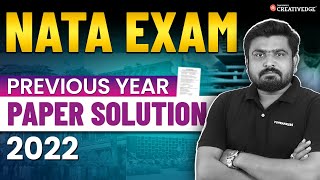 NATA Previous Year Question Paper Solution  2022  NATA 2024 Preparation [upl. by Esirehc]