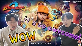 BoBoiBoy Movie 2™ movie trailer Korean reaction men  SGwannabe [upl. by Connelley]