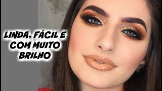 TUTORIAL PARA MADRINHAS SE MAQUIAREM EM CASA  Por Tainara Reis [upl. by Yorker]