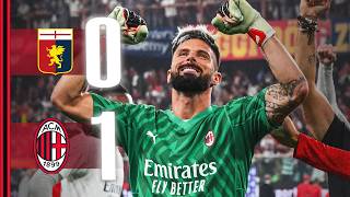 From Pulisics goal to Girouds save  Genoa 01 AC Milan  Highlights Serie A [upl. by Ferde193]