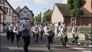 Marschmusikparade in Thayngen Schaffhauser Kantonalmusikfest 10062023 [upl. by Harness]