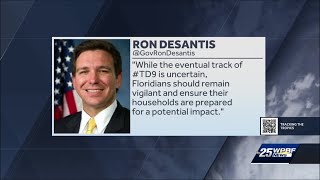 Florida Gov Ron DeSantis declares State of Emergency ahead of Invest 97L potential landfall [upl. by Anivla]