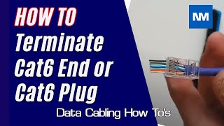 How to Terminate a Cat 6 end or Cat 6 Plug Cat6 termination color code [upl. by Caz680]