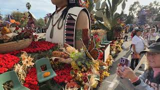 Rose parade 2024 Second day Floatfest Los Angeles California 4k video [upl. by Hniht886]