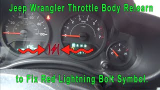 Will a Throttle Body Relearn Fix the Lightning Bolt Symbol on our 2007 Jeep Wrangler [upl. by Veneaux425]