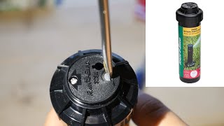 How to adjust a Rain Bird sprinkler head  SIMPLE ADJUST ROTOR 32SA [upl. by Petronella]