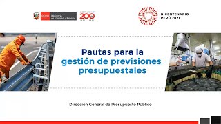 Pautas para las previsiones presupuestales [upl. by Zenger]