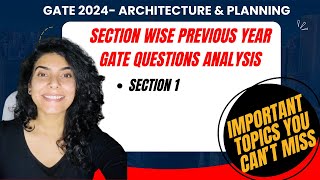 Important Topics for GATE 2024  Section 1  Arch Planning amp Design  Gate Exam preparation [upl. by Oah]