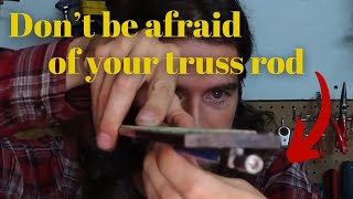 How to adjust your truss rod and how it works Dont be scared of it [upl. by Ahsitruc375]