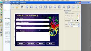 CoffeeCup Visual Site Designer Tutorial 7 Contact Form [upl. by Ecire]