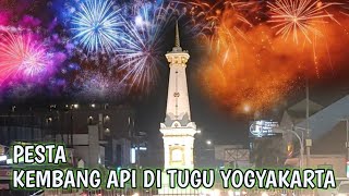 Pesta Kembang Api Tahun Baru 2023 di Tugu Jogja [upl. by Yelnoc]