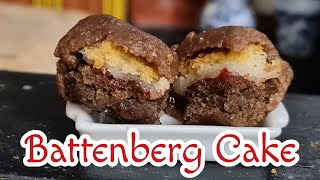 Battenberg Cake Recipe eggless [upl. by Imerej]