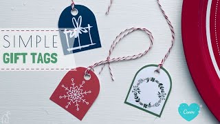 SIMPLE GIFT TAGS  How To Make Simple Gift Tags with CANVA  Canva Tutorial  Make Something Special [upl. by Namus394]