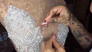 HOW TO SEW A BODICE APPLIQUÉ Simple amp Easy [upl. by Anerys541]