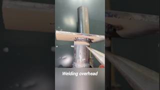 Welding overhead shorts arcwelding weldingprocess argonandarcwelder weldingtipsandtricks [upl. by Kantos]