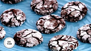 Professional Baker Teaches You How To Make CRINKLE COOKIES [upl. by Cown]