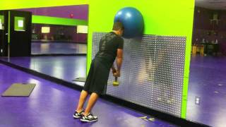 Neck Strength Exercise w Fitness Ball  Neck Workout 1 [upl. by Arlette]