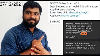 msbte latest updates on online exam winter 2021 msbte exam app mock test meaning of text message [upl. by Annair51]