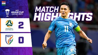 Match Highlights  AFC Asian Cup 2023  Group stage  Australia 20 India [upl. by Delcine]