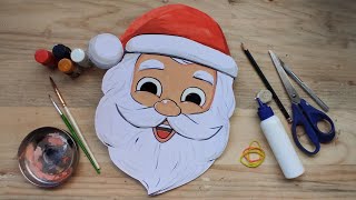 How to Make SANTA CLAUS Mask New 3  Merry Christmas [upl. by Eirena161]