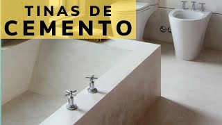 TINAS DE CEMENTO  VENTAJAS Y DESVENTAJAS DE BAÑERAS DE CEMENTO [upl. by Yclehc]