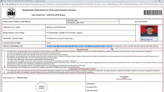 Msbte Hall Ticket Winter 2019 PDF Download  msbteorgin Admit Card Released Now [upl. by Aivul]