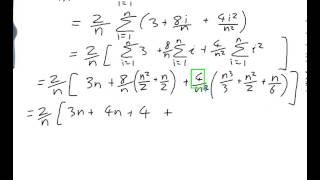 EXAMPLE Finding an integral using upper and lower sums in terms of n [upl. by Tower]