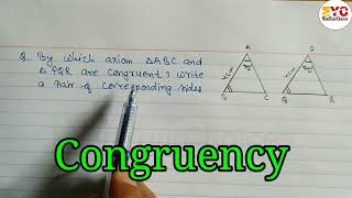 congruence of triangles class 8th  congruence and similarity class 8  congruent of triangles [upl. by Aleemaj13]