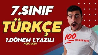 7 Sınıf Türkçe 1Dönem 1Yazılı Soruları Açık Uçlu🧑‍🎓 99 Çıkabilir 😊 [upl. by Ellora169]