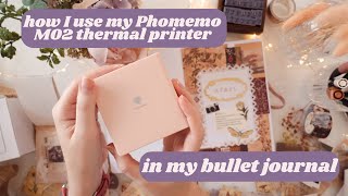 phomemo m02 mini thermal printer review  how I use it with my bullet journal [upl. by Janiuszck215]