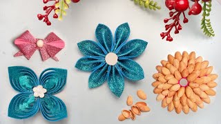 10 Sparkling Glitter Paper Craft Ideas  DIY Wall Decorations  Pista shell crafts  Flower  Paper [upl. by Yrollam]