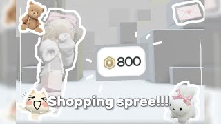 800 robux shopping spree  ⊰🍥•ˊ [upl. by Yanel]