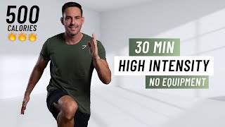 30 MIN FULL BODY CARDIO HIIT  Intense Fat Burning Workout No Equipment [upl. by Booker85]