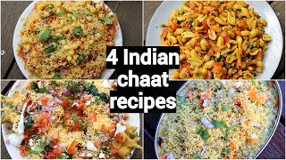 4 easy amp tasty chaat recipes  indian street style chaat recipes  चटपटी चाट रेसिपी [upl. by Enilarak257]