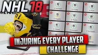 Is It Possible To Injure Every Single Player on the Opposing Team NHL 18 Challenge [upl. by Celeski]