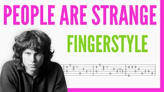 People Are Strange  The Doors  TAB Fingerstyle for Guitar [upl. by Rosemarie]