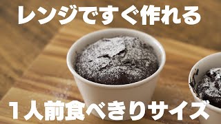 【低糖質】レンジで1分30秒！作ってすぐ食べられる低糖質ガトーショコラ [upl. by Hospers]