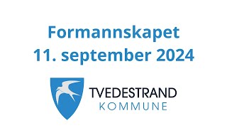 Formannskapet i Tvedestrand 11 september 2024 [upl. by Esirtal]