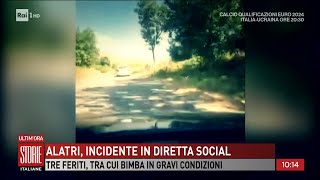 Alatri incidente in diretta social  Storie Italiane 12092023 [upl. by Nomyad]