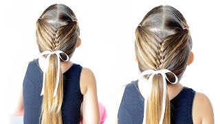 Pigtail French Braid  Easy Toddler Hairstyle [upl. by Kettie]