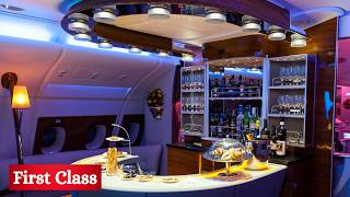 11000 EMIRATES A380 First Class  New York to Milan flight in 4K  New York Lounge [upl. by Swayne]