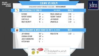 Chislehurst amp West Kent CC 1st XI v Holmesdale CC 2nd XI [upl. by Hyams]