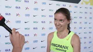 Mutiger Start wird belohnt  Svenja Pingpank 3 Platz 5000m [upl. by Huberty]