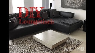 Couchtisch aus Beton selber machen  Betonmöbel  concrete table  DIY [upl. by Janey]