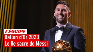 Lionel Messi sacré Ballon dOr 2023 [upl. by Corron]