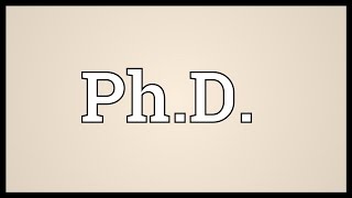 PhD Meaning [upl. by Dole3]