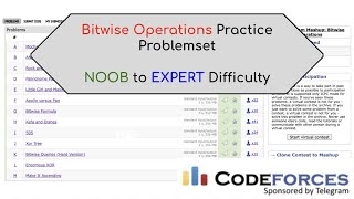 Complete Bitwise Operations Practice  Noob to Expert  Topic Stream 8 [upl. by Lyrrehs400]